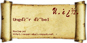 Ungár Ábel névjegykártya