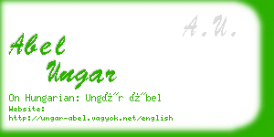 abel ungar business card